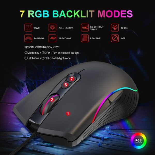 Glowing Gaming Wired Mouse