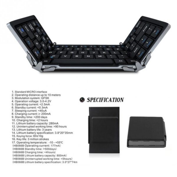 Intelligent Pocket Folding Keyboard Travel Edition